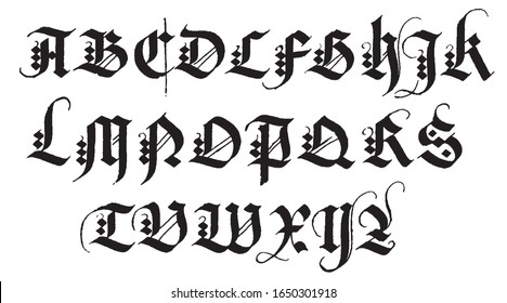 Blackletter Capital Letters Upper Case Alphabet