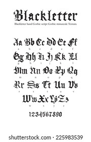 Blackletter Gothic Script Hand-drawn Font