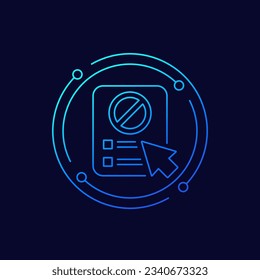 blacklist, blocked icon in linear design