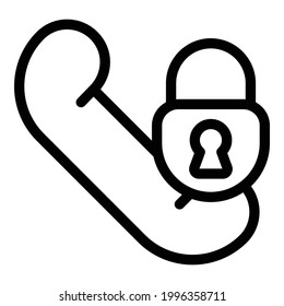 Blacklist call icon. Outline Blacklist call vector icon for web design isolated on white background