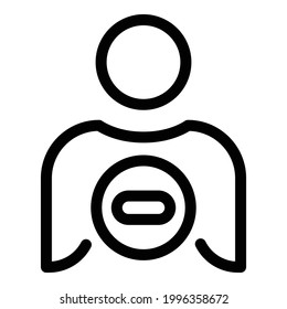 Blacklist cancel icon. Outline Blacklist cancel vector icon for web design isolated on white background