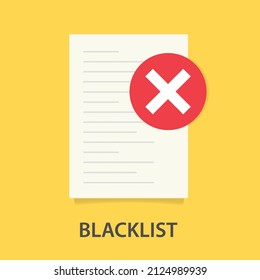 concepto de lista negra - ilustración vectorial