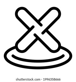 Blacklist delete icon. Outline Blacklist delete vector icon for web design isolated on white background