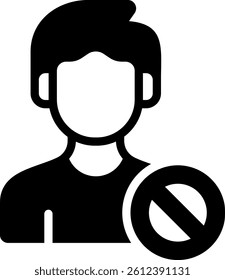 Blacklist Icon Glyph Vector Illustration
