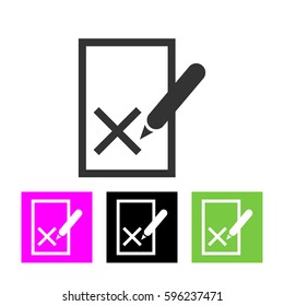 Blacklist icon isolated on white background.