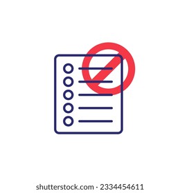 blacklist icon on white, vector