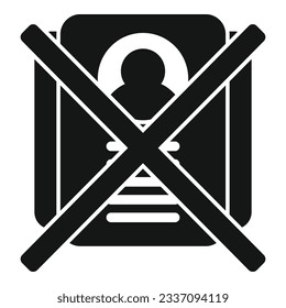 Blacklist icon simple vector. Business user. Data digital