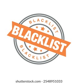Modelo de Carimbo de Letra de Lista Negra