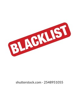 Modelo de Carimbo de Letra de Lista Negra
