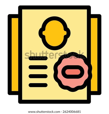 Blacklist page icon. Outline Blacklist page vector icon for web design isolated on white background color flat