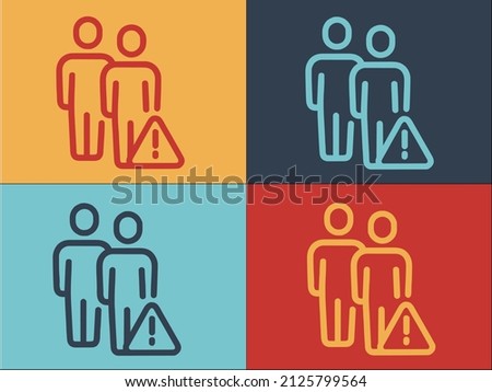 Blacklist Person Group Logo Template, Simple Flat Icon of ban,blacklisted,group