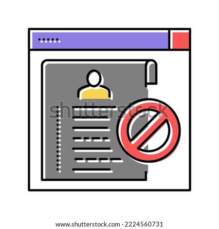blacklist of persons color icon vector. blacklist of persons sign. isolated symbol illustration