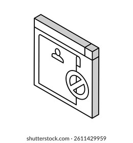 blacklist of persons isometric icon vector. blacklist of persons sign. isolated symbol illustration