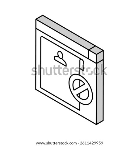 blacklist of persons isometric icon vector. blacklist of persons sign. isolated symbol illustration