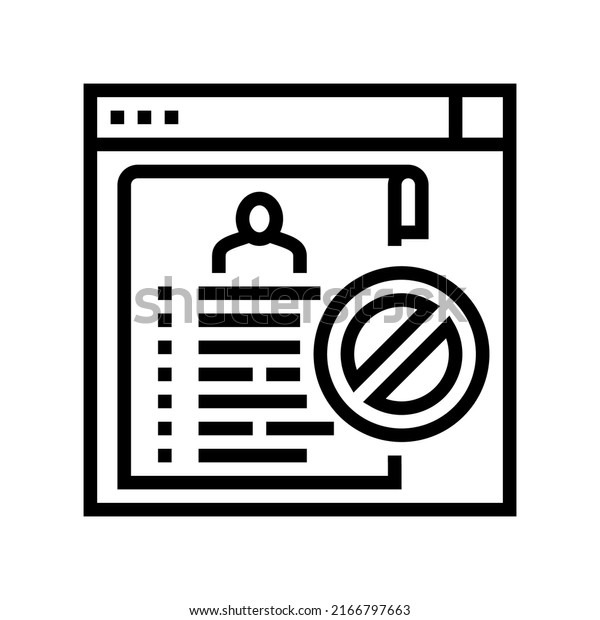 blacklist of persons\
line icon vector. blacklist of persons sign. isolated contour\
symbol black\
illustration