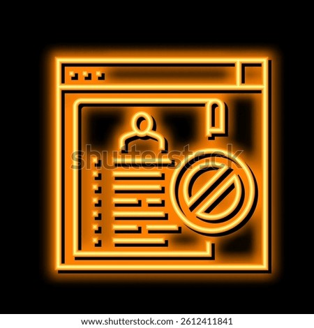 blacklist of persons neon light sign vector. blacklist of persons illustration