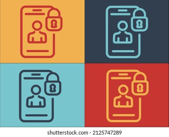 Plantilla de logotipo de Smartphone de lista negra, icono plano simple de smartphone, lista negra, vector