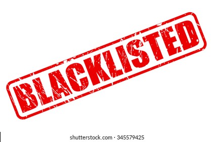 BLACKLISTED red stamp text on white