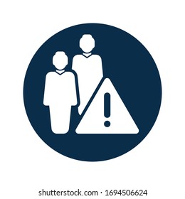 Icono de usuario de la lista negra, Advertencia, persona prohibida, usuarios de la lista negra/versión azul oscuro
