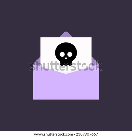 Blackmail icon. Cyber security, fraud, technology concepts. Flat vector design isolated illustration.