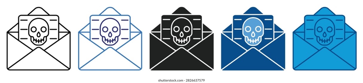 Blackmail icon set multiple style