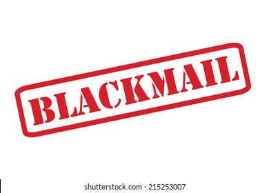 BLACKMAIL Rubber Stamp vector over a white background.