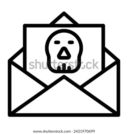 Blackmail Vector Line Icon Design