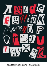 Blackmails alphabet