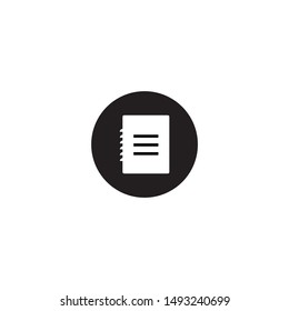 blacknote icon in dark ellipse