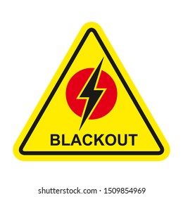 Blackout Icon. Power Outage Icon. 