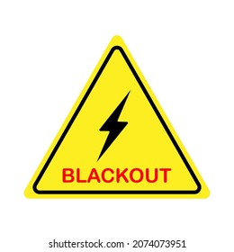 Blackout Icon. Power Outage Icon.