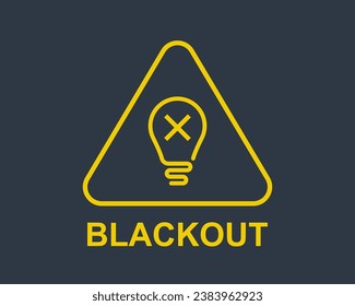blackout icon. turning off the lights. flat vector illustration.