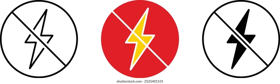 Blackout, System failure in the power system icon. Vector illustration