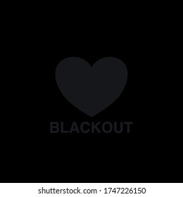 Blackout Tuesday With Love Vector