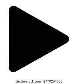 Blackplaybuttonicon simple triangle symbol media control whitebackground