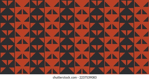 Papel de pared abstracto de color rojo negro con triángulos. Decoración vectorial e impresión, diseño elegante de superficies impecables.