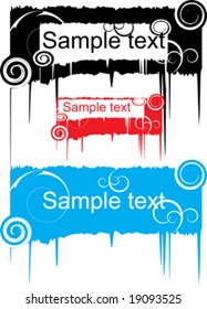 black,red and blue design ornament