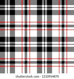 Black,red and white tartan plaid Scottish seamless pattern.Texture from tartan, plaid, tablecloths, clothes, shirts, dresses, paper, bedding, blankets and other textile products.