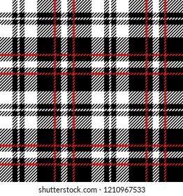 Black,red and white tartan plaid Scottish seamless pattern.Texture from tartan, plaid, tablecloths, clothes, shirts, dresses, paper, bedding, blankets and other textile products.