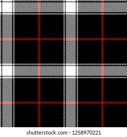 Black,red and white tartan plaid Scottish seamless pattern.Texture from tartan, plaid, tablecloths, clothes, shirts, dresses, paper, bedding, blankets and other textile products.