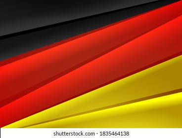 Black-Red-Yellow background in the form of a flag for Germany. German template for presentations, brochure covers or banners