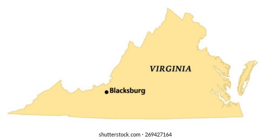 Blacksburg, Virginia Locate Map