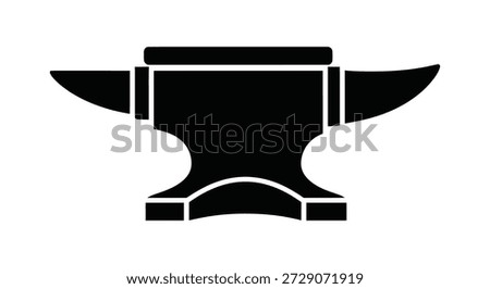 Blacksmith anvil icon metal forge