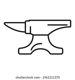 Blacksmith anvil icon. Outline Blacksmith anvil vector icon for web design isolated on white background