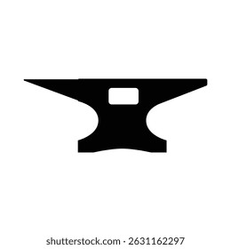 Blacksmith Anvil Silhouette. Black and White Icon Design Elements on Isolated White Background