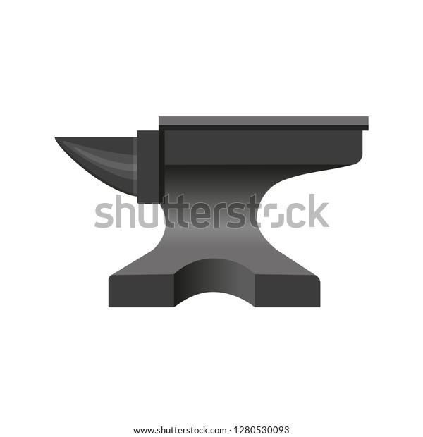 Blacksmith Anvil Vector Illustration Isolated On Stock Vector Royalty Free 1280530093