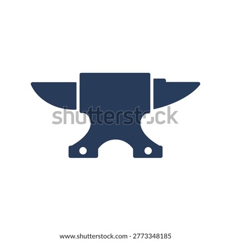 Blacksmith anvil vector illustration metalworking tool forge equipment industrial craft icon isolated graphic