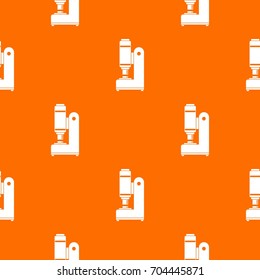 Blacksmith automatic hammer pattern repeat seamless in orange color for any design. Vector geometric illustration