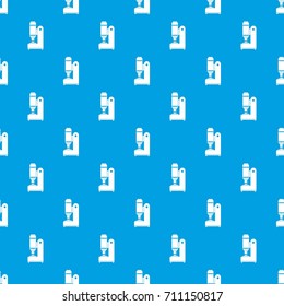 Blacksmith automatic hammer pattern repeat seamless in blue color for any design. Vector geometric illustration