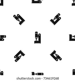 Blacksmith automatic hammer pattern repeat seamless in black color for any design. Vector geometric illustration